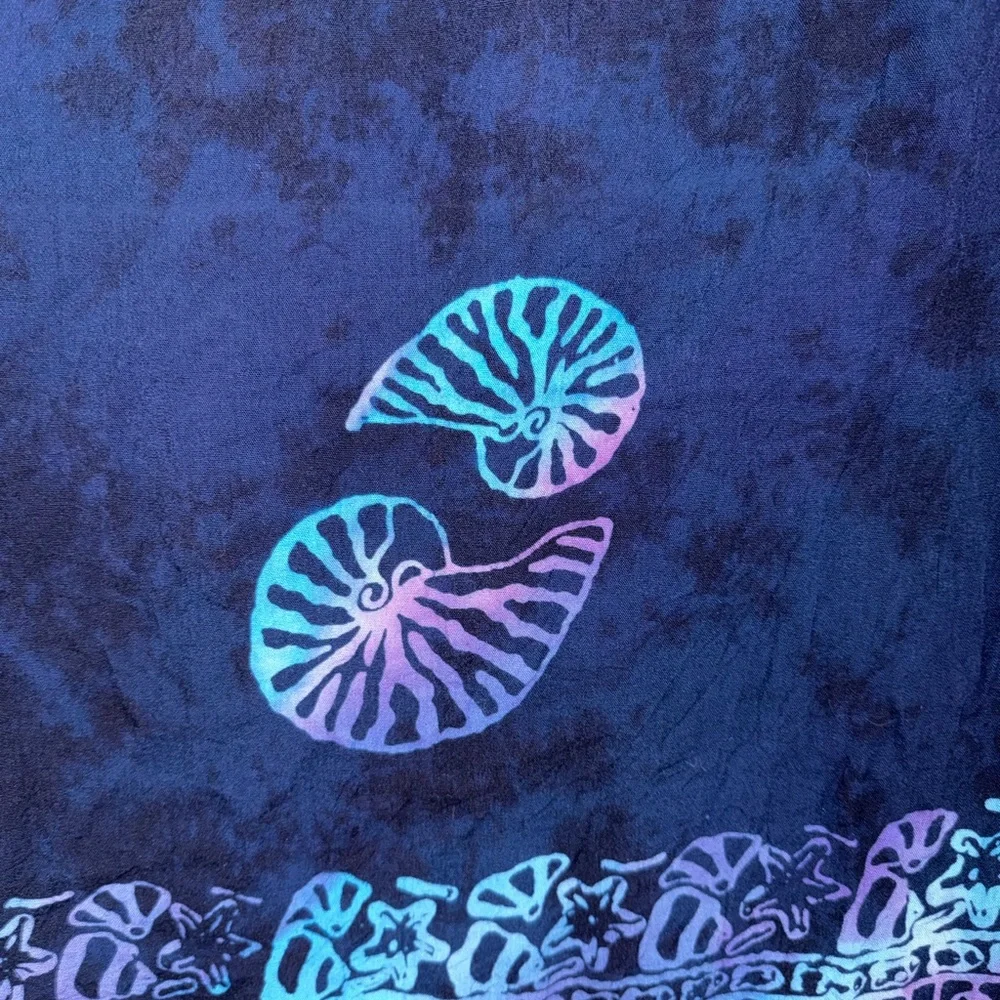 Nautical Blue and Purple Sarong women's swim‎ suit towel light weight nautical